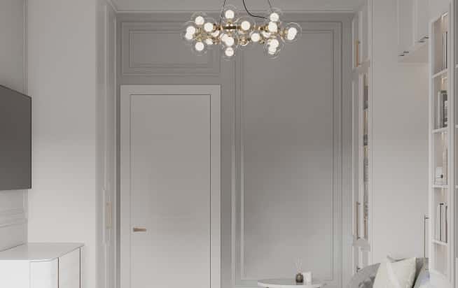 Дизайн и ремонт квартиры в ЖК Серебряный фонтан в стиле современная классика. Гостевая-детская, фото 3