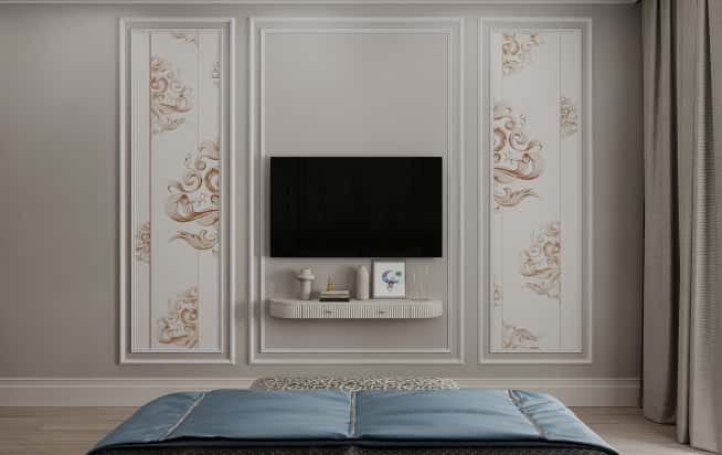 Дизайн и ремонт квартиры в ЖК Серебряный фонтан в стиле современная классика. Мастер-спальня, фото 2