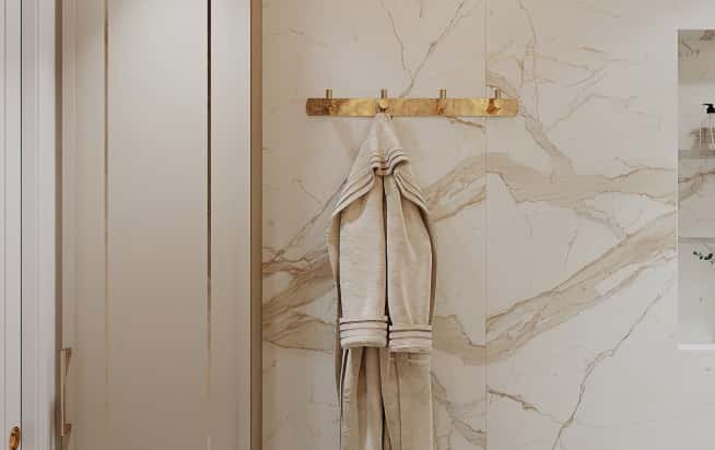 Дизайн и ремонт квартиры в ЖК Серебряный фонтан в стиле современная классика. Мастер-ванная, фото 4