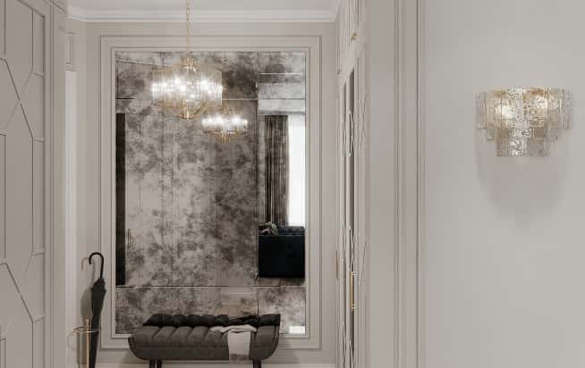 Дизайн и ремонт квартиры в ЖК Серебряный фонтан в стиле современная классика. Прихожая и коридор, фото 1