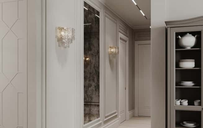 Дизайн и ремонт квартиры в ЖК Серебряный фонтан в стиле современная классика. Прихожая и коридор, фото 4