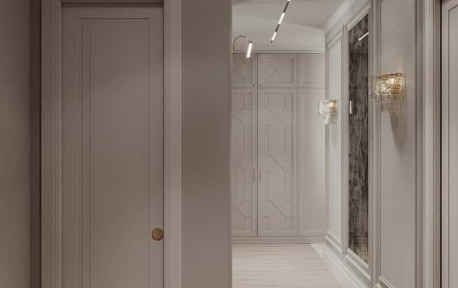 Дизайн и ремонт квартиры в ЖК Серебряный фонтан в стиле современная классика. Прихожая и коридор, фото 5
