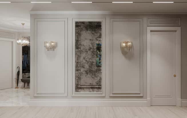 Дизайн и ремонт квартиры в ЖК Серебряный фонтан в стиле современная классика. Прихожая и коридор, фото 9
