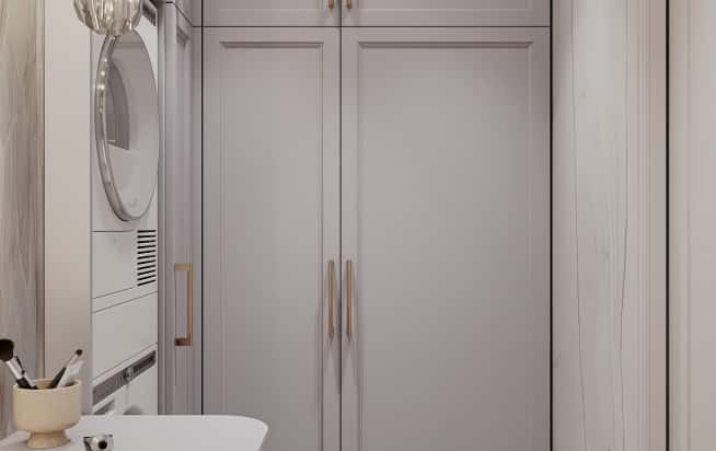 Дизайн и ремонт квартиры в ЖК Серебряный фонтан в стиле современная классика. Санузел, фото 3