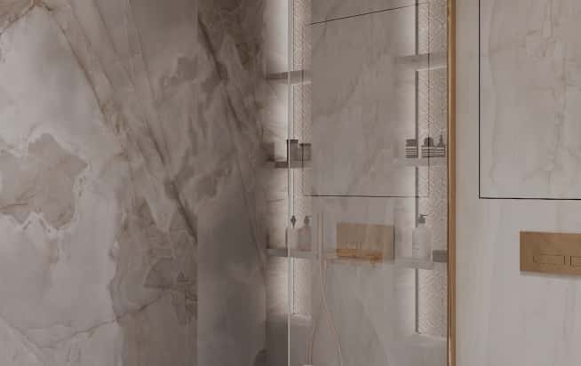 Дизайн и ремонт квартиры в ЖК Серебряный фонтан в стиле современная классика. Санузел, фото 6