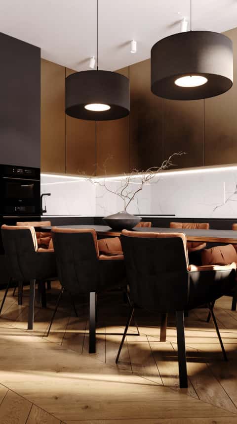 Дизайн и ремонт квартиры в ЖК «Серебряный фонтан» — Тёмный бриллиант