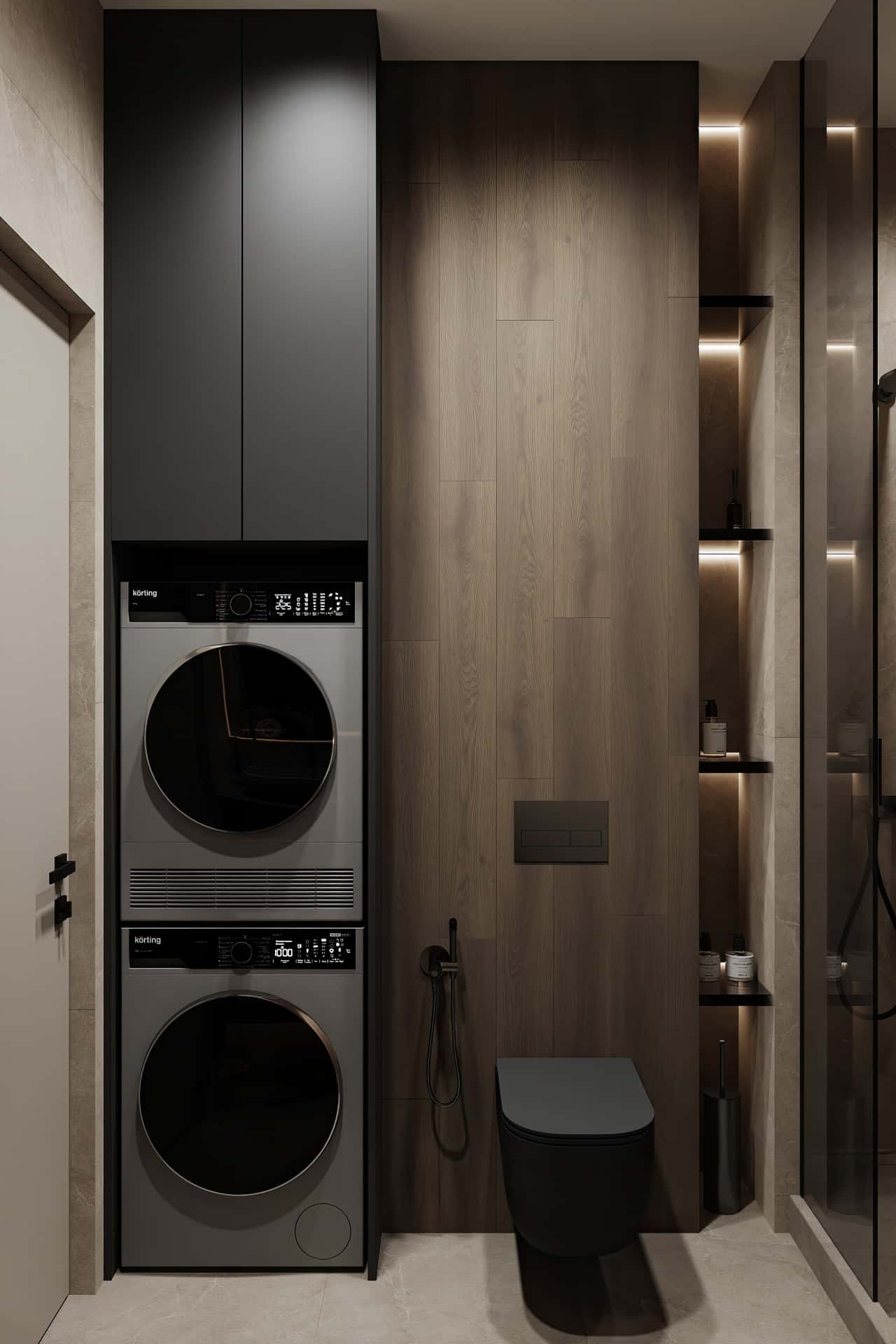 Дизайн и ремонт квартиры в ЖК Shagal — Натуральная палитра, 84 м2. Гостевой санузел, фото 9