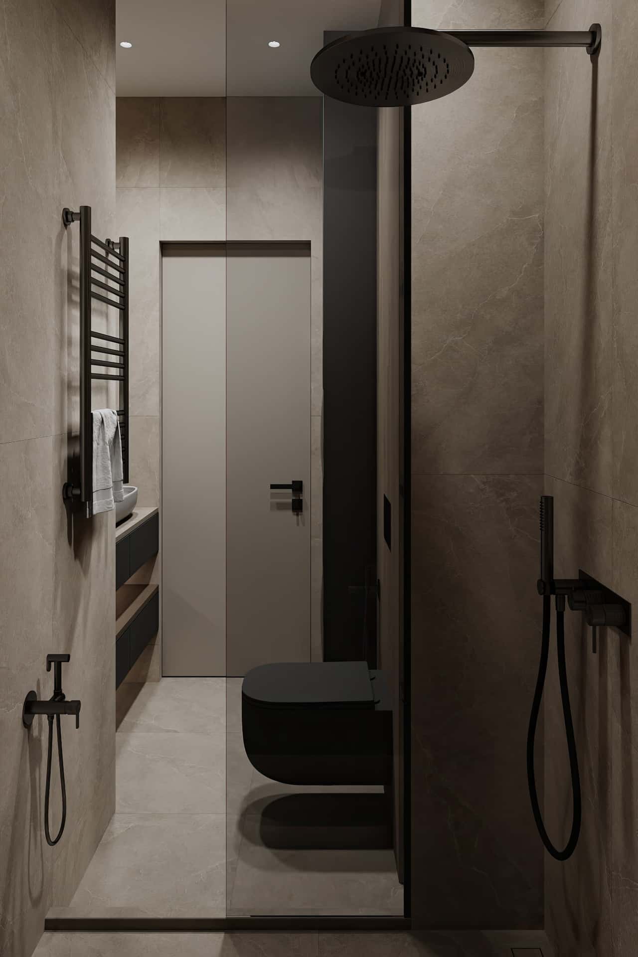 Дизайн и ремонт квартиры в ЖК Shagal — Натуральная палитра, 84 м2. Гостевой санузел, фото 10