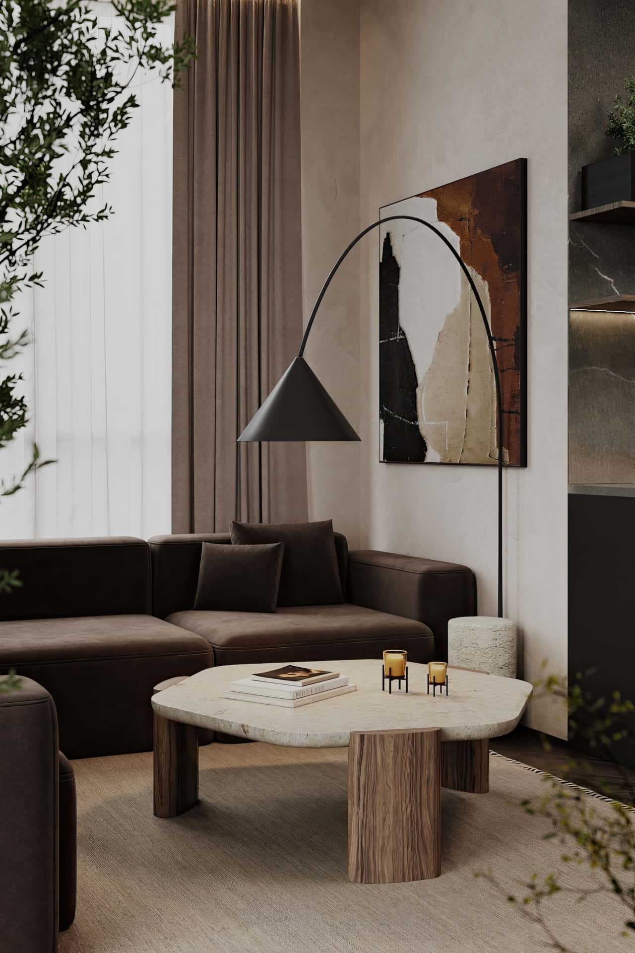 Дизайн и ремонт квартиры в ЖК Shagal — Натуральная палитра, 84 м2. Кухня-гостиная, фото 9