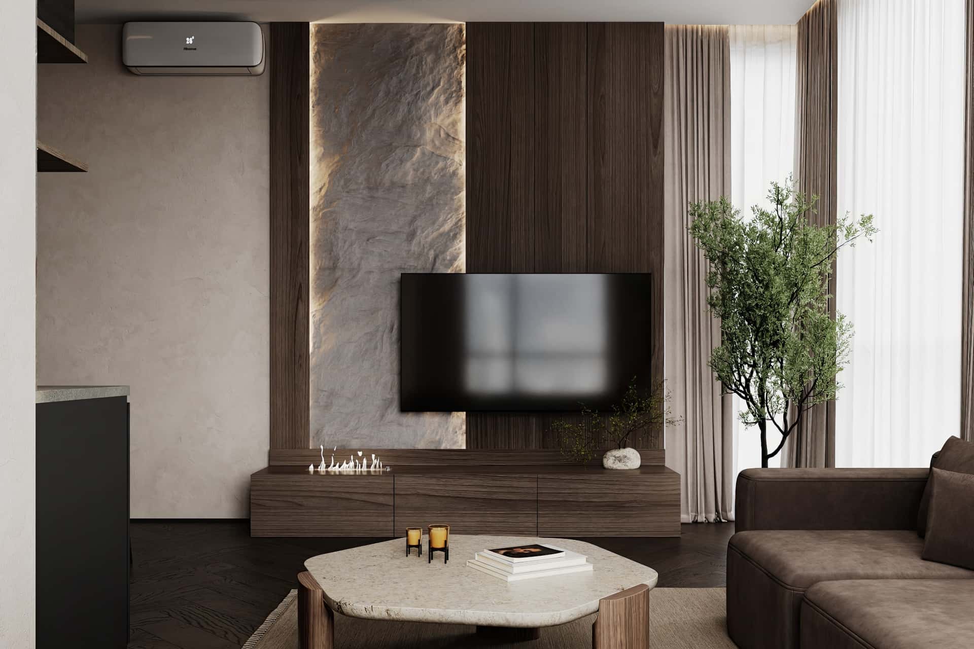 Дизайн и ремонт квартиры в ЖК Shagal — Натуральная палитра, 84 м2. Кухня-гостиная, фото 10