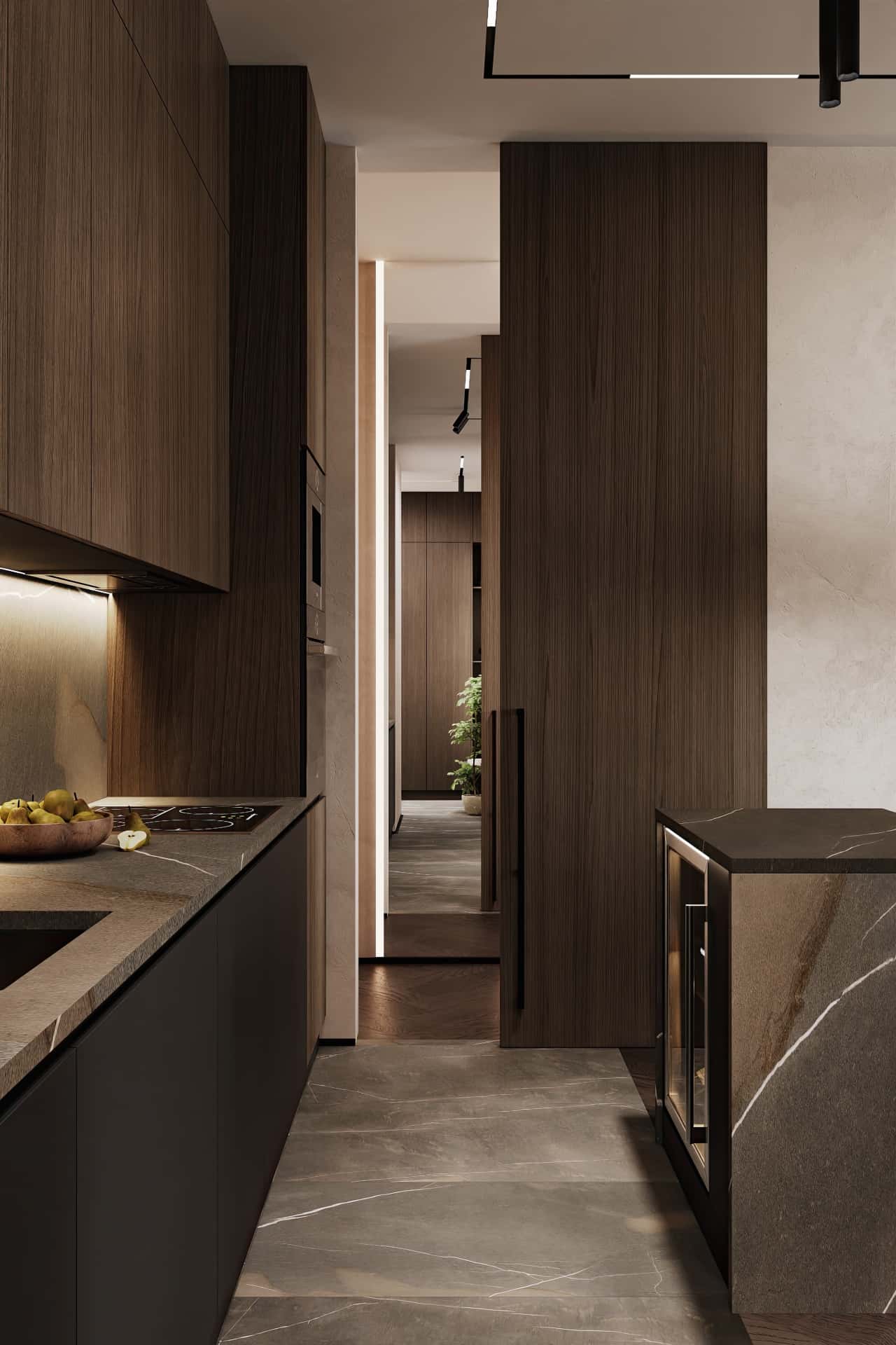 Дизайн и ремонт квартиры в ЖК Shagal — Натуральная палитра, 84 м2. Кухня-гостиная, фото 14