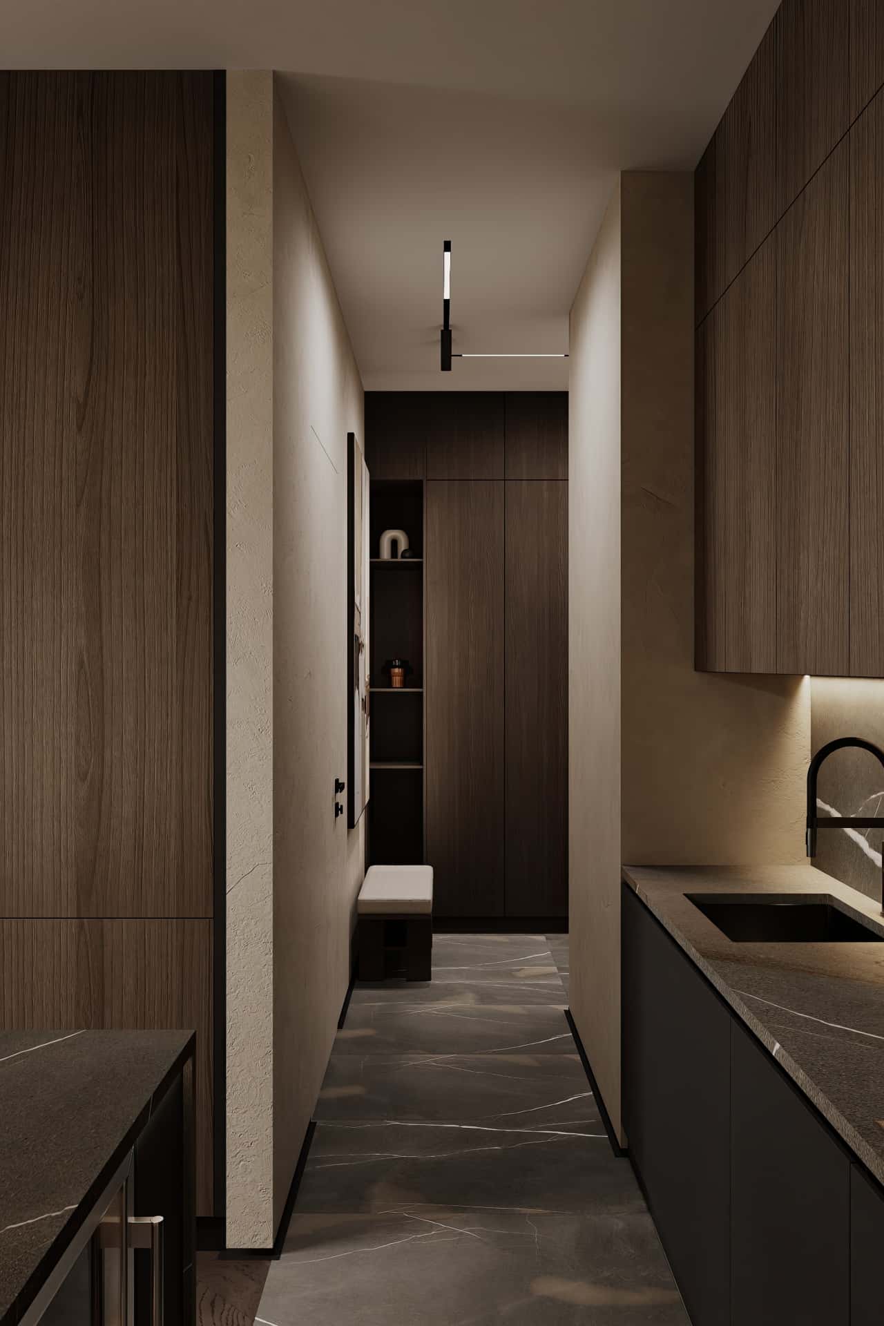 Дизайн и ремонт квартиры в ЖК Shagal — Натуральная палитра, 84 м2. Кухня-гостиная, фото 15