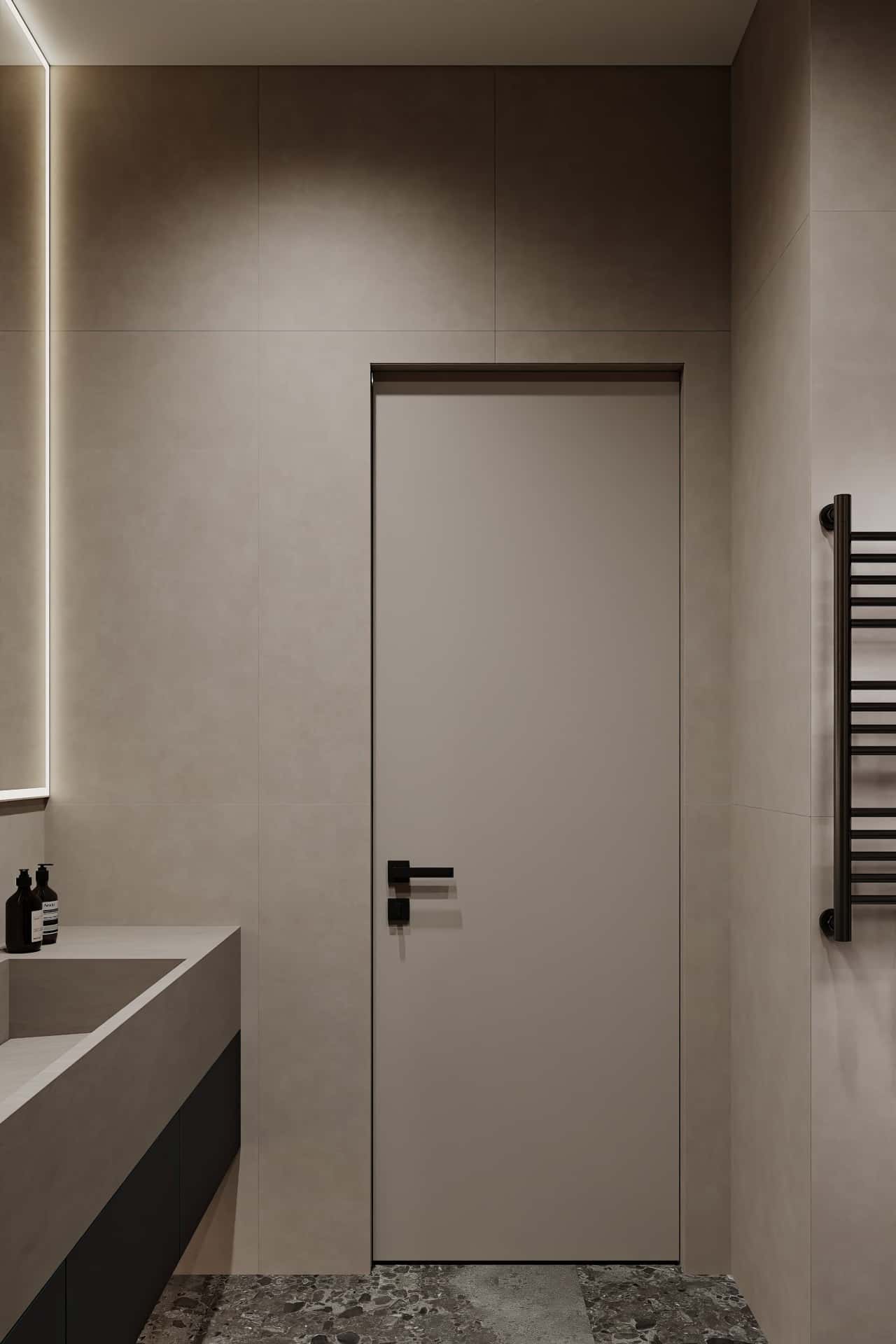 Дизайн и ремонт квартиры в ЖК Shagal — Натуральная палитра, 84 м2. Мастер-санузел, фото 8