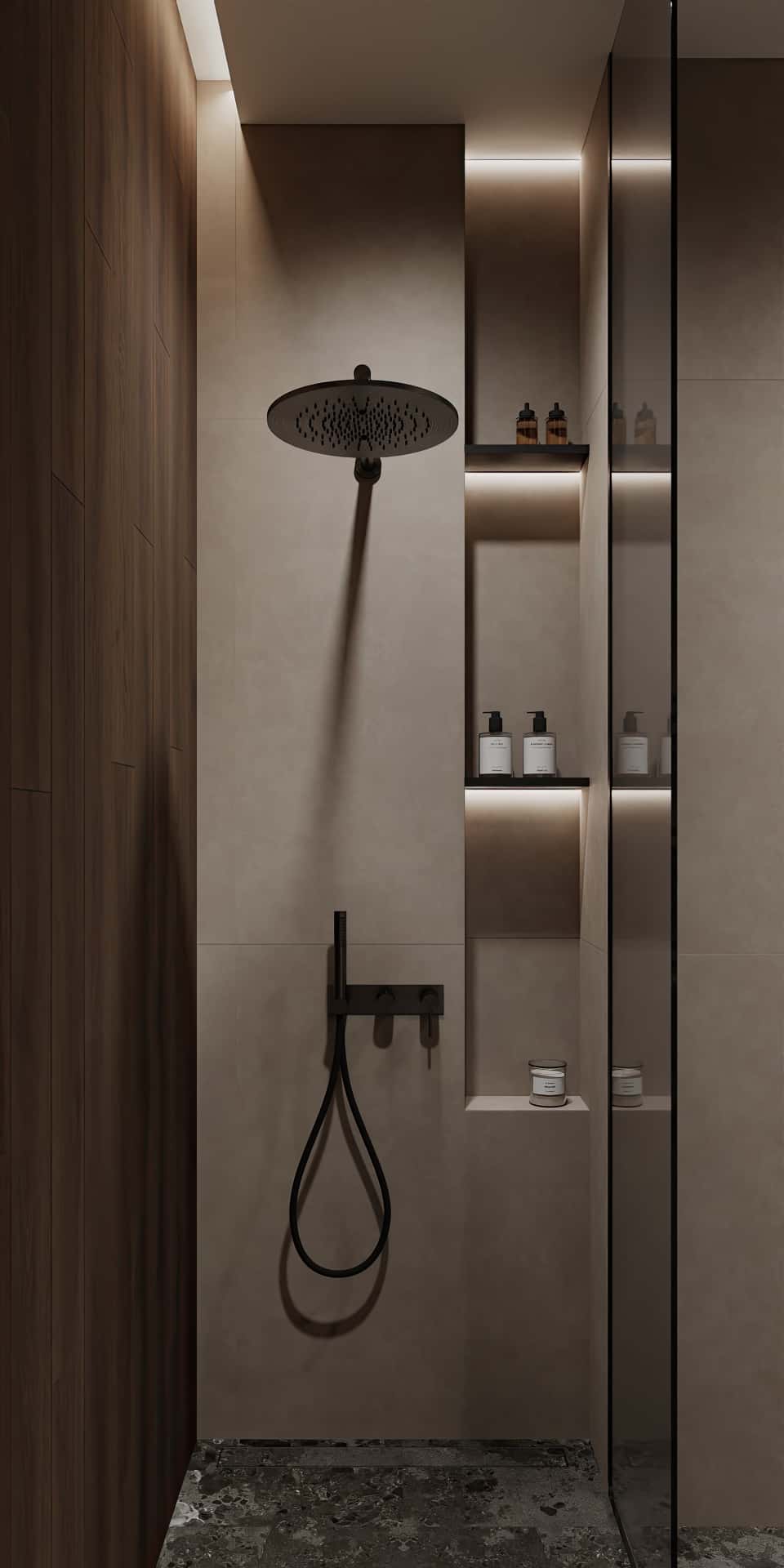 Дизайн и ремонт квартиры в ЖК Shagal — Натуральная палитра, 84 м2. Мастер-санузел, фото 11