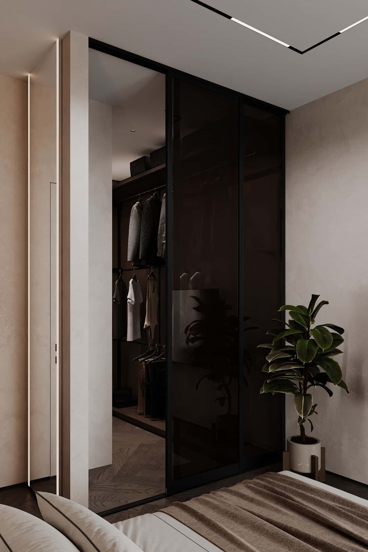 Дизайн и ремонт квартиры в ЖК Shagal — Натуральная палитра, 84 м2. Мастер-спальня, фото 8