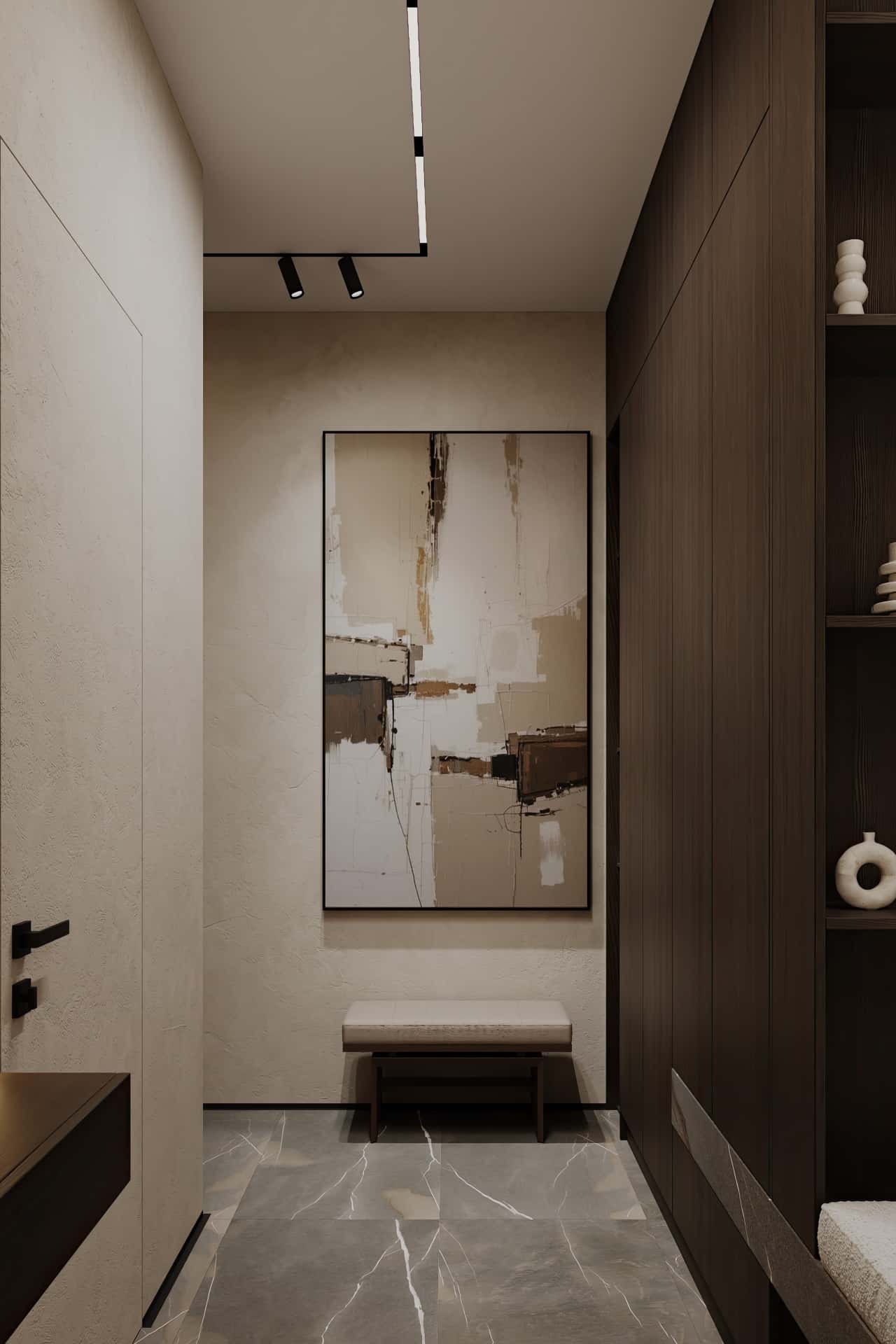 Дизайн и ремонт квартиры в ЖК Shagal — Натуральная палитра, 84 м2. Прихожая, фото 4