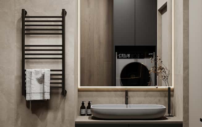 Дизайн и ремонт квартиры в ЖК Shagal в стиле современный. Гостевой санузел