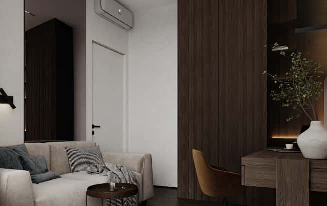 Дизайн и ремонт квартиры в ЖК Shagal в стиле современный. Кабинет