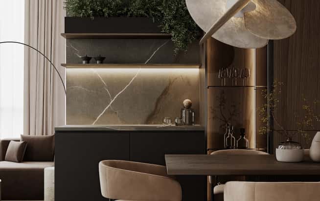 Дизайн и ремонт квартиры в ЖК Shagal в стиле современный. Кухня-гостиная, фото 3