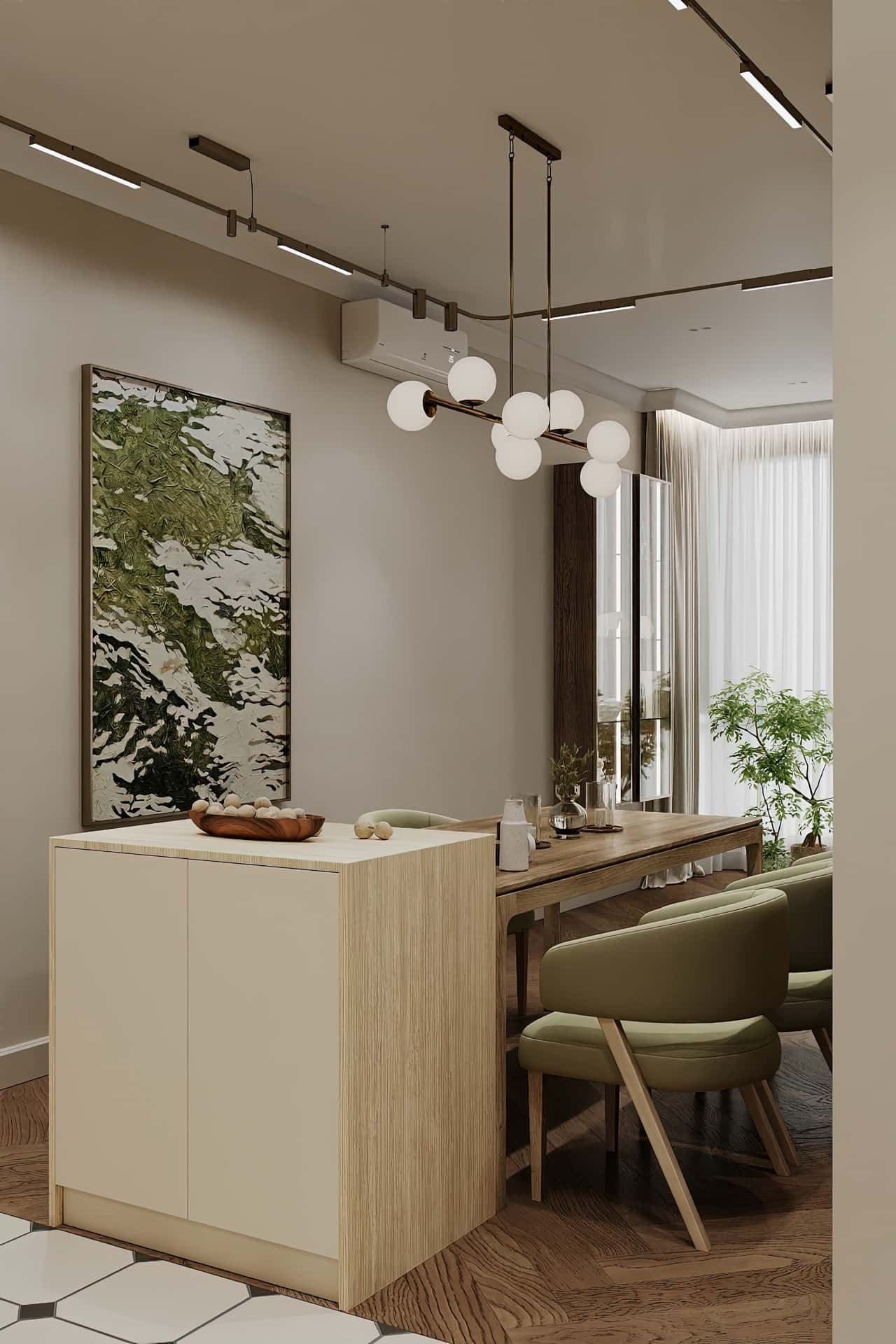 Дизайн и ремонт квартиры в ЖК Shagal — В ожидании чуда, 84 м2. Кухня-гостиная, фото 18