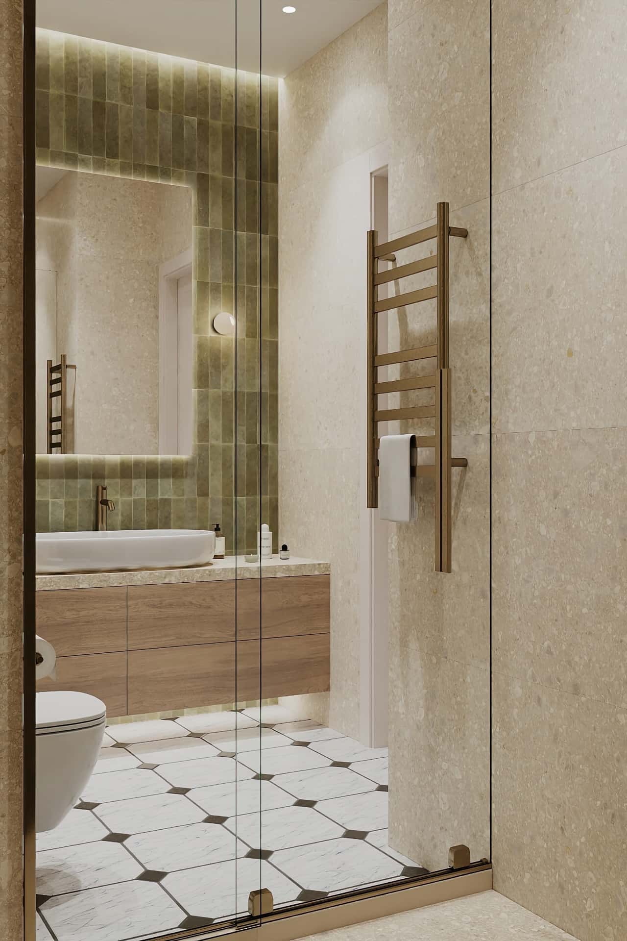 Дизайн и ремонт квартиры в ЖК Shagal — В ожидании чуда, 84 м2. Мастер-санузел, фото 8