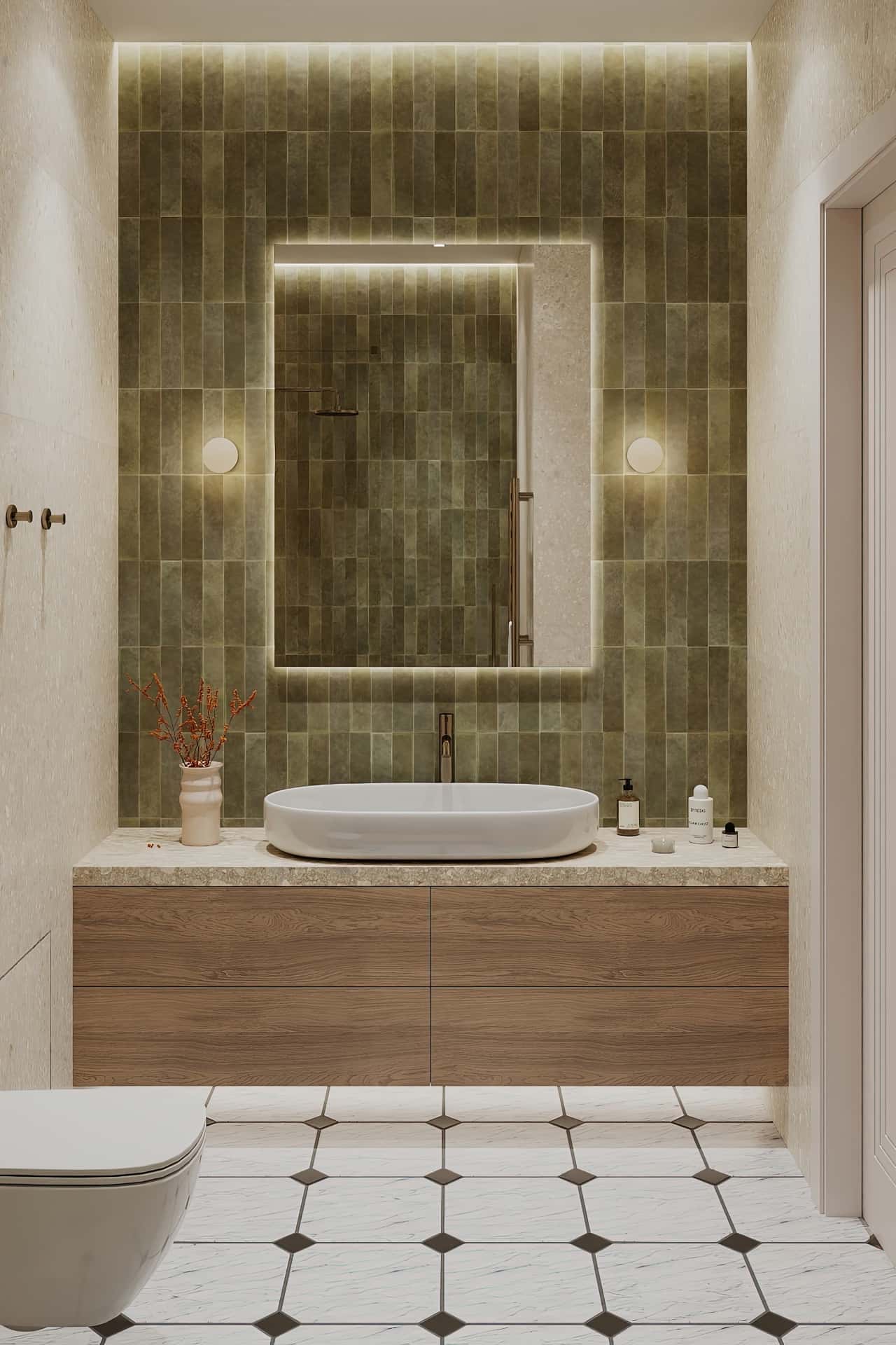 Дизайн и ремонт квартиры в ЖК Shagal — В ожидании чуда, 84 м2. Мастер-санузел, фото 5