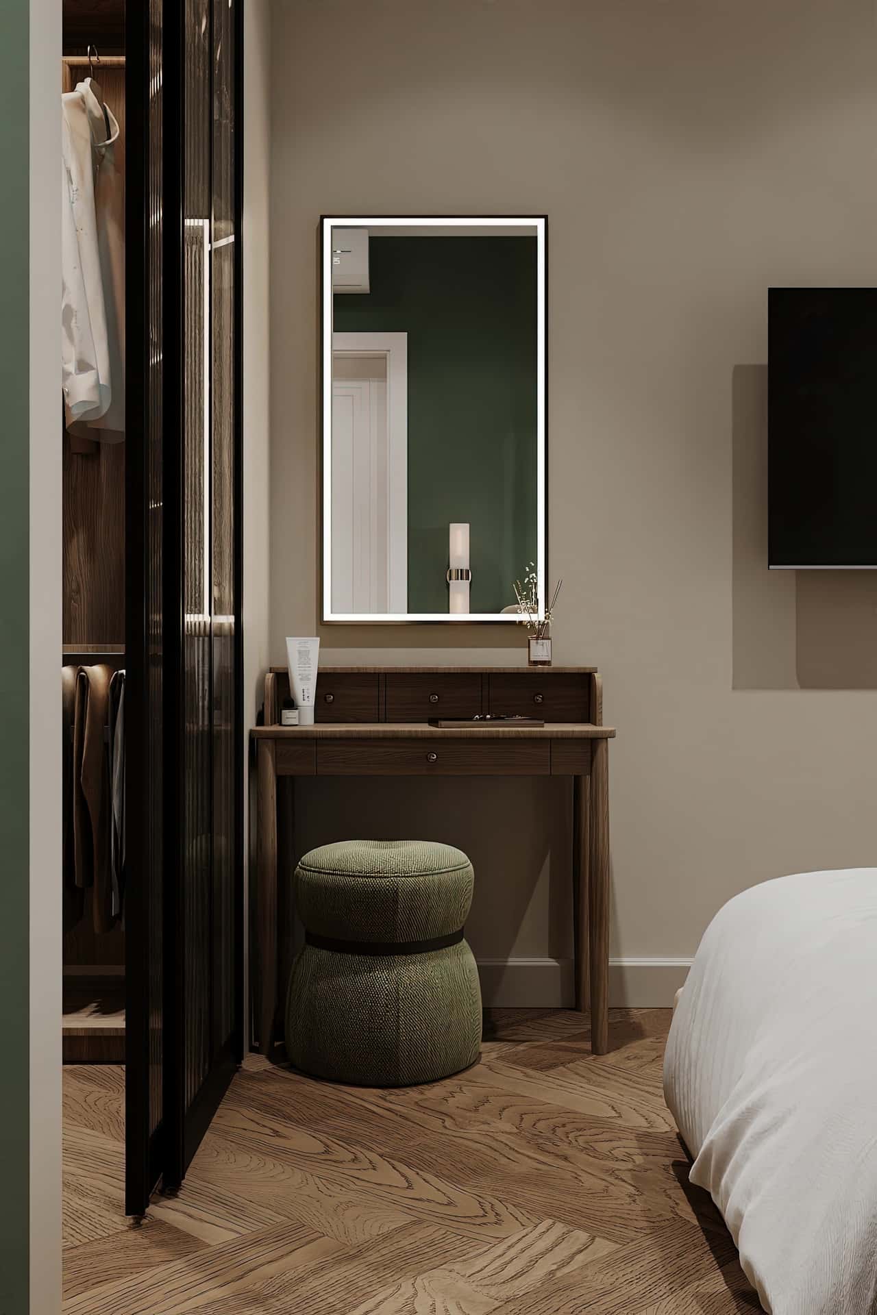 Дизайн и ремонт квартиры в ЖК Shagal — В ожидании чуда, 84 м2. Мастер-спальня, фото 10