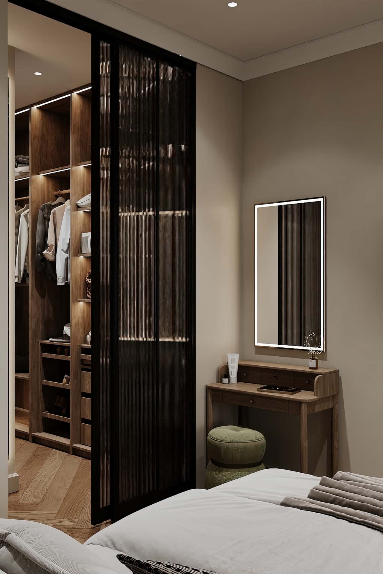 Дизайн и ремонт квартиры в ЖК Shagal — В ожидании чуда, 84 м2. Мастер-спальня, фото 15