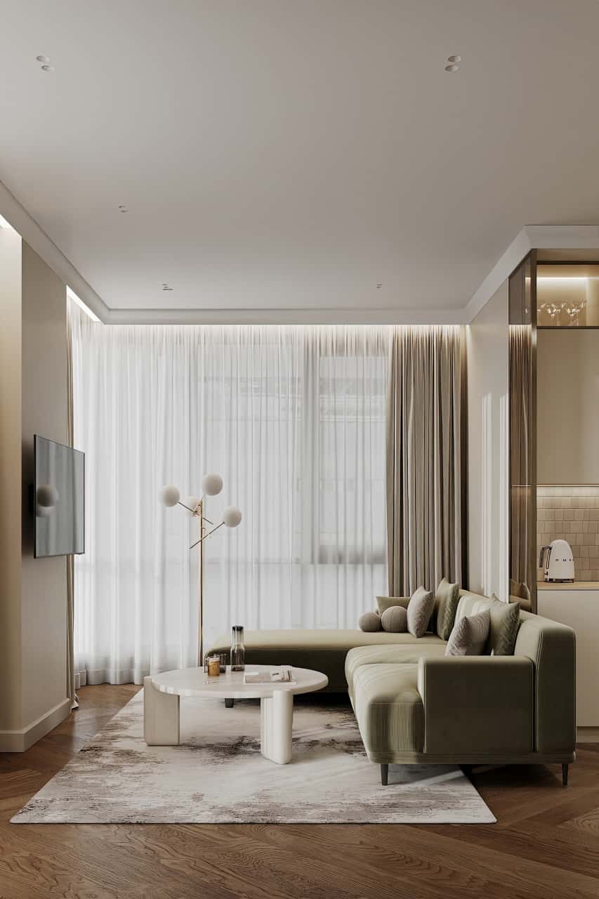 Гостиная в природной палитре