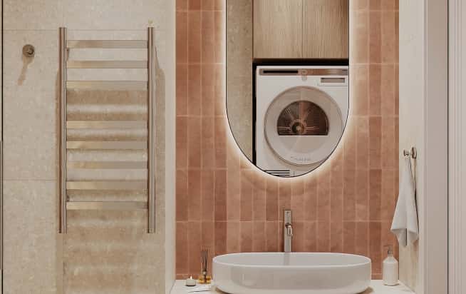 Дизайн и ремонт квартиры в ЖК Shagal в стиле современный. Гостевой санузел