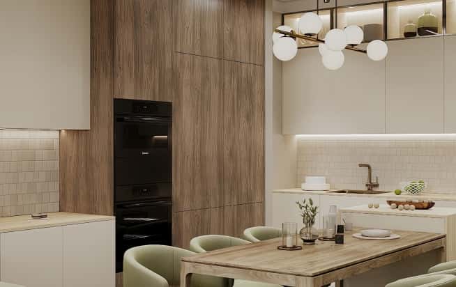 Дизайн и ремонт квартиры в ЖК Shagal в стиле современный. Кухня-гостиная, фото 7