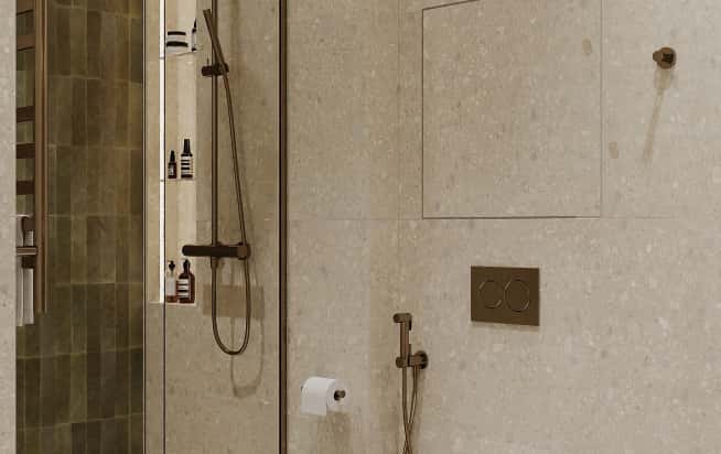 Дизайн и ремонт квартиры в ЖК Shagal в стиле современный. Мастер-санузел, фото 1