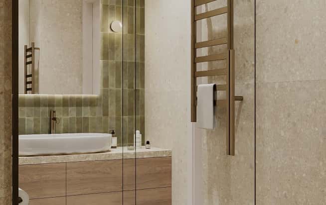 Дизайн и ремонт квартиры в ЖК Shagal в стиле современный. Мастер-санузел, фото 3