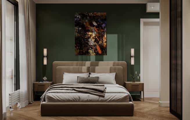 Дизайн и ремонт квартиры в ЖК Shagal в стиле современный. Мастер-спальня