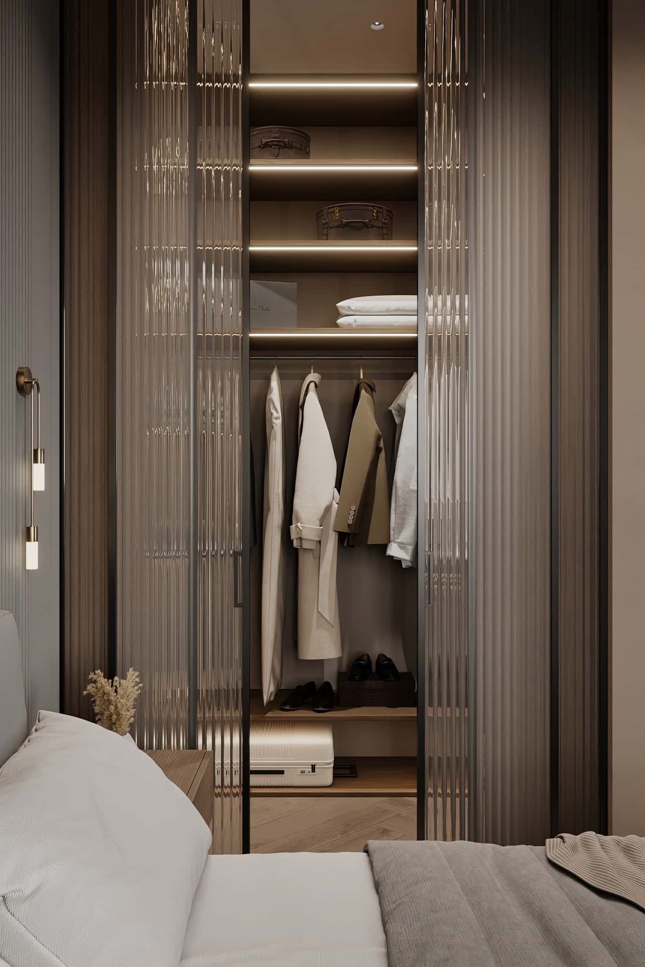 Дизайн и ремонт квартиры в ЖК Символ — Мужской характер, 60 м2. Гардеробная