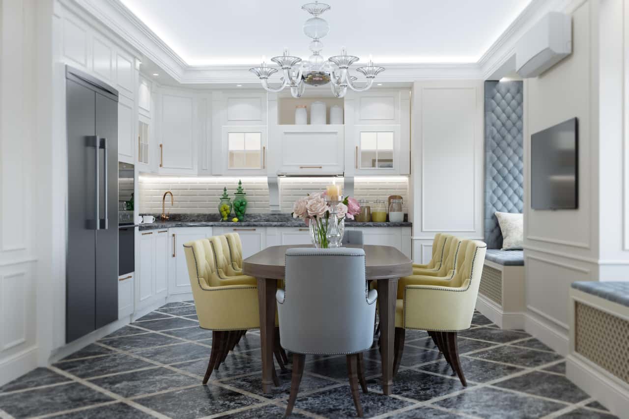 Напольное покрытие в кухне