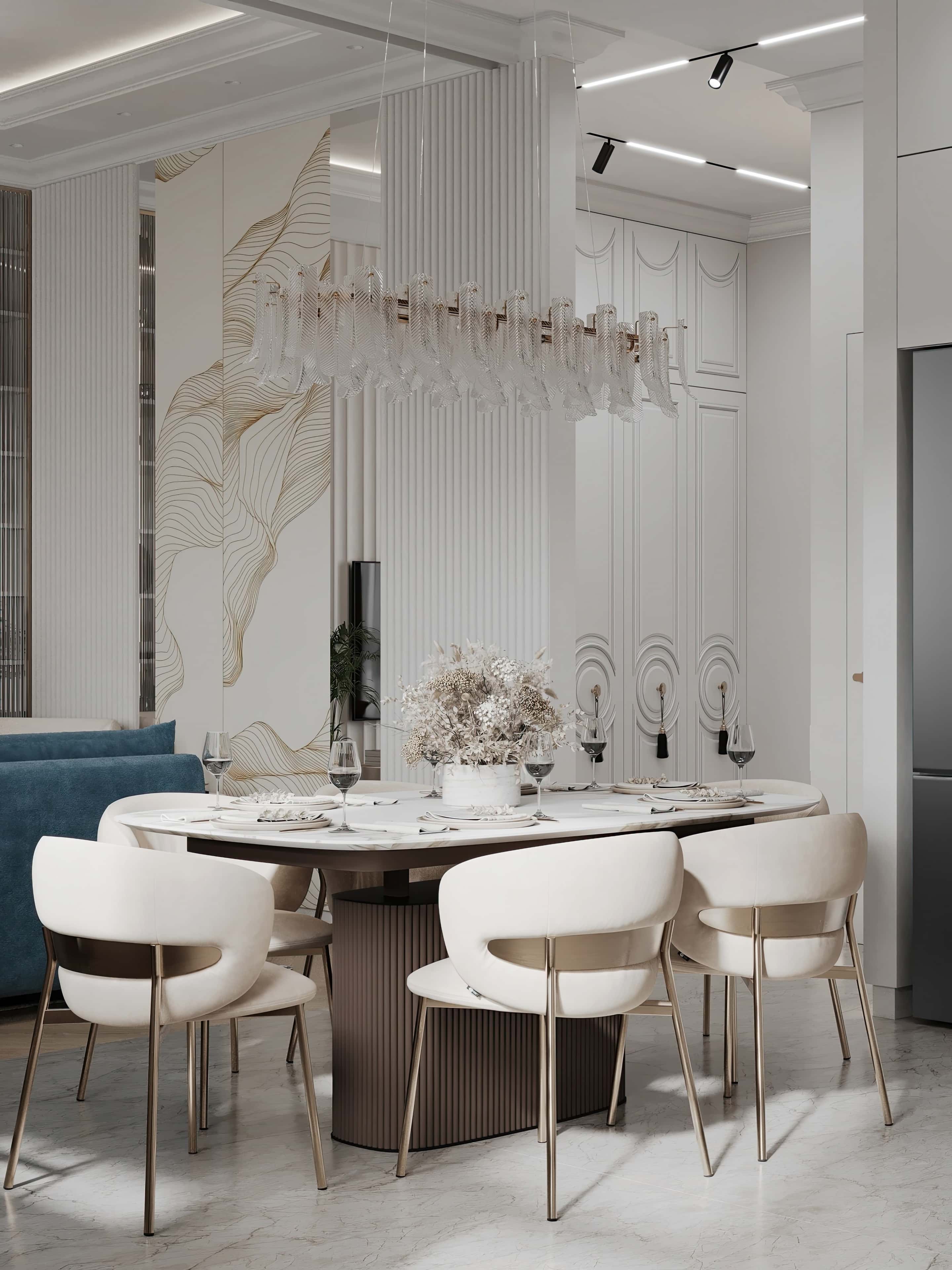 Оформление интерьера кухни-гостиной. Фото № 81144.