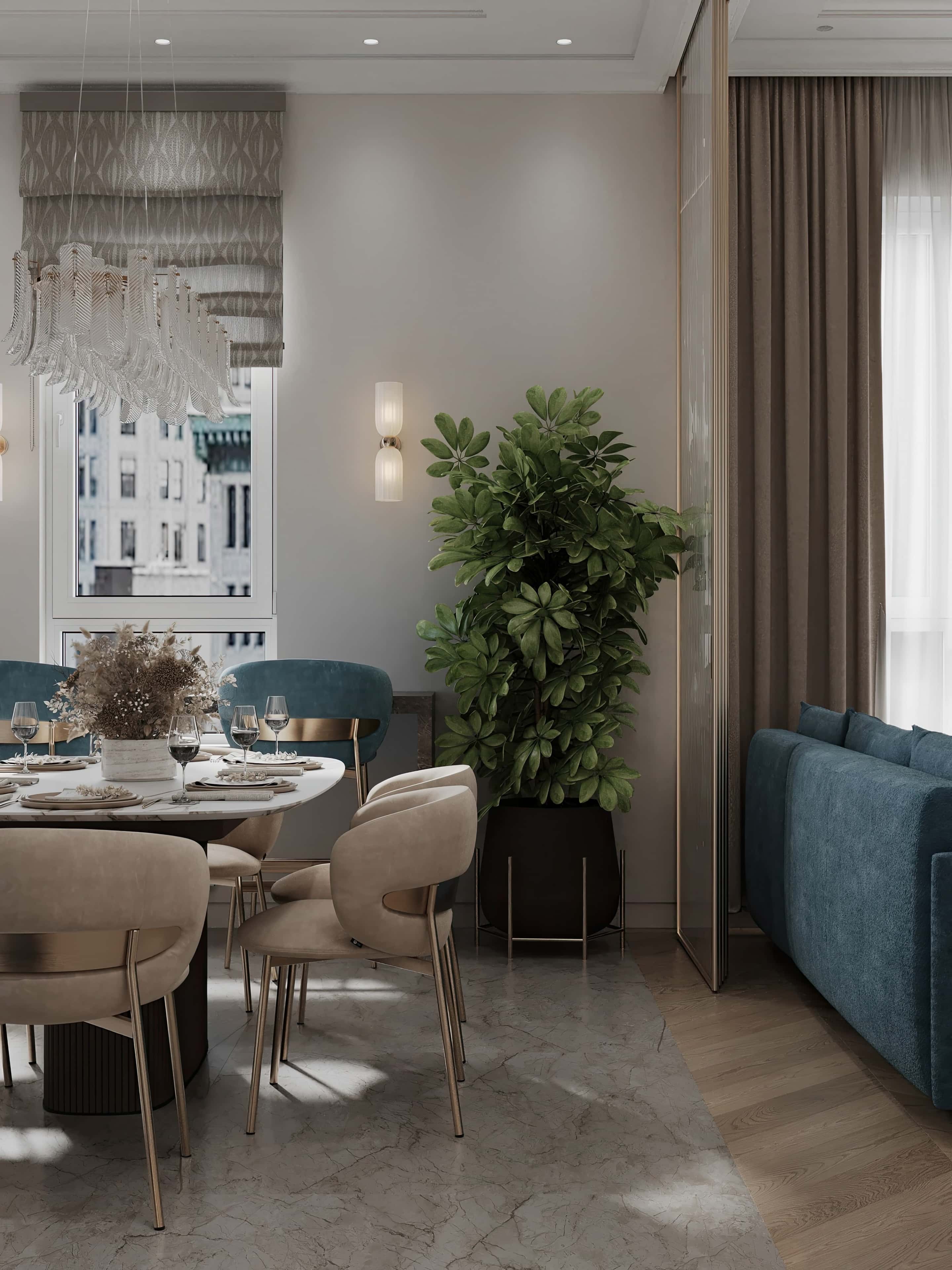 Оформление интерьера кухни-гостиной. Фото № 81145.