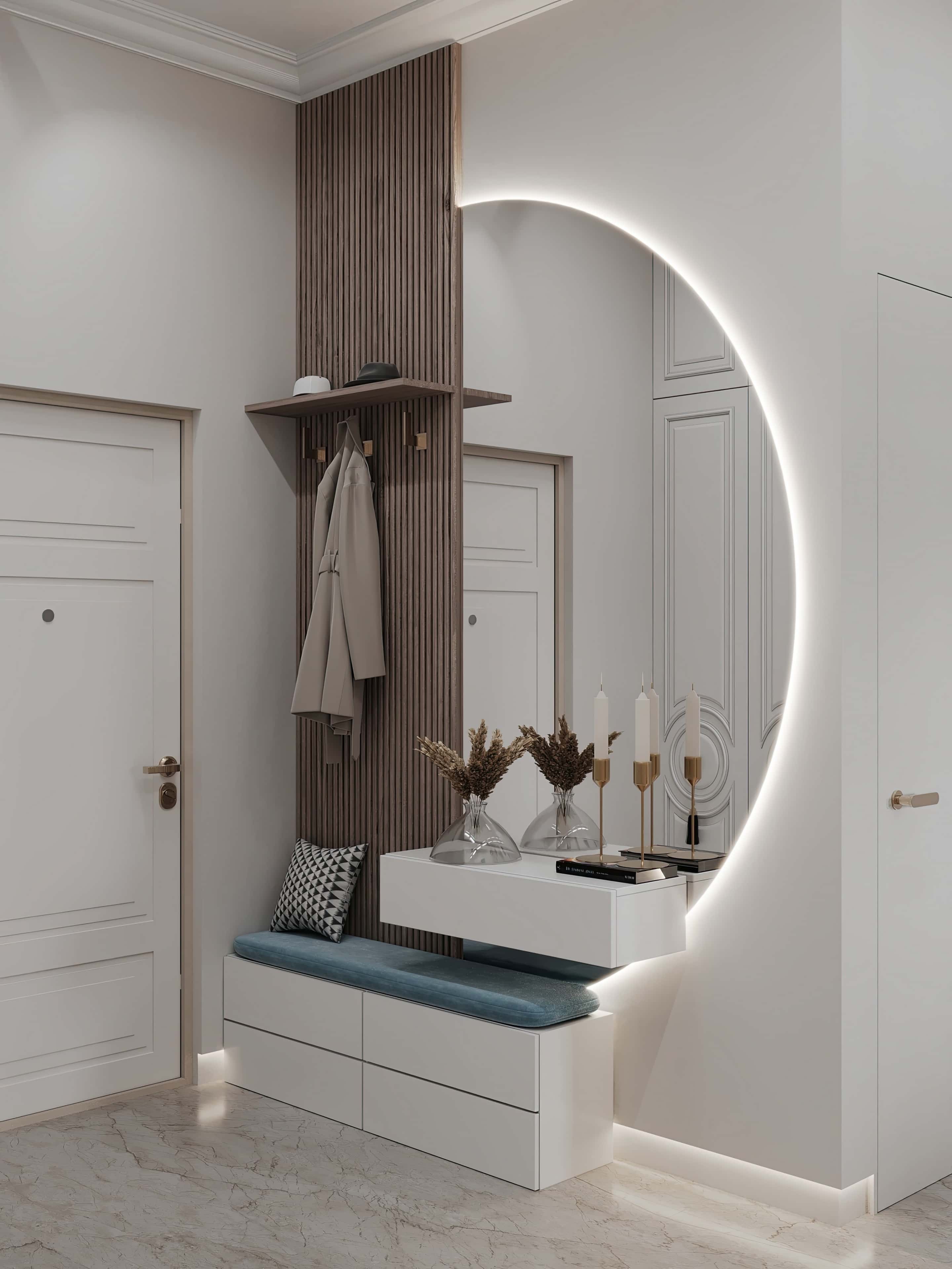 Оформление интерьера прихожей. Фото № 81180.