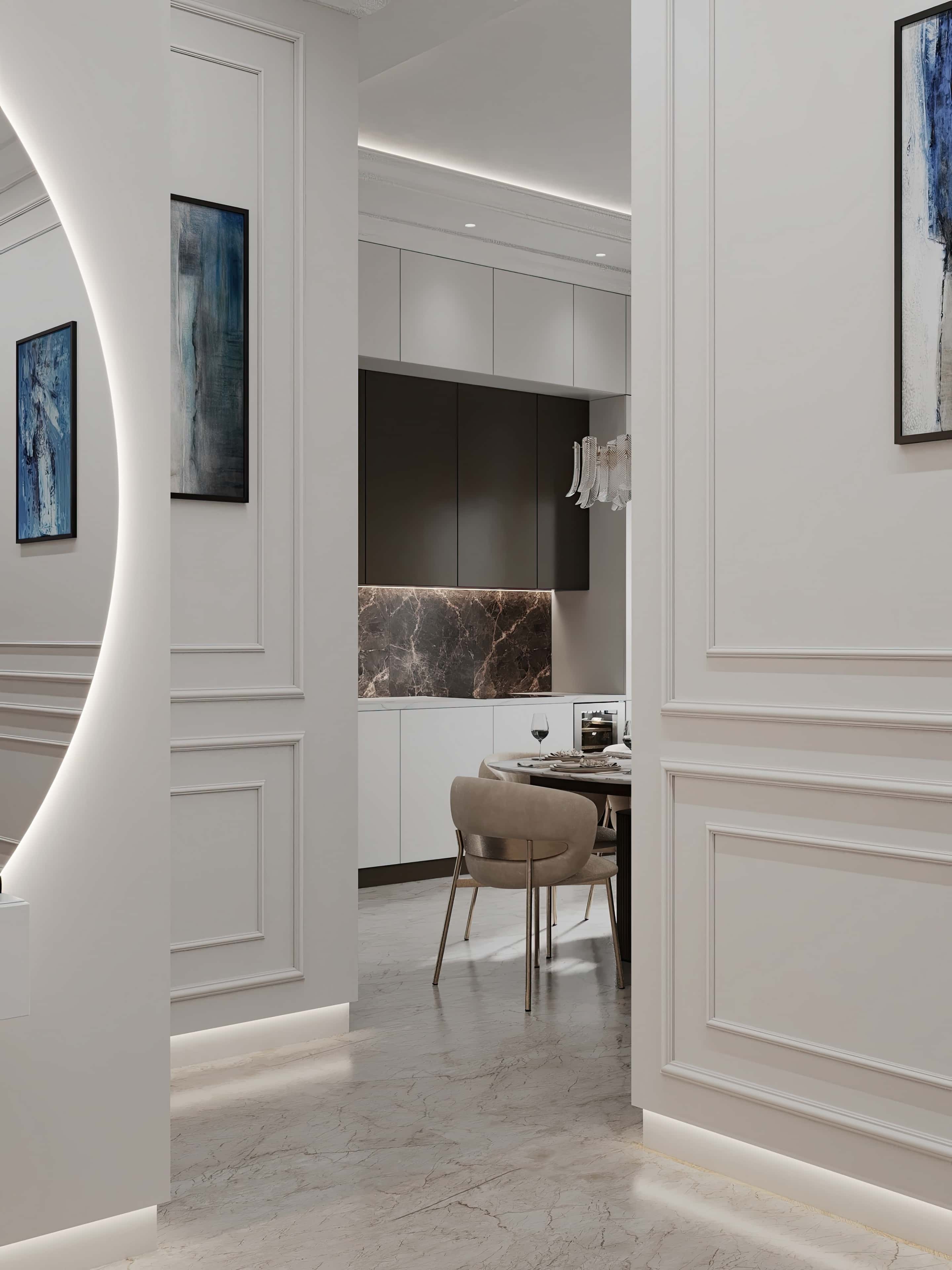 Оформление интерьера прихожей. Фото № 81173.