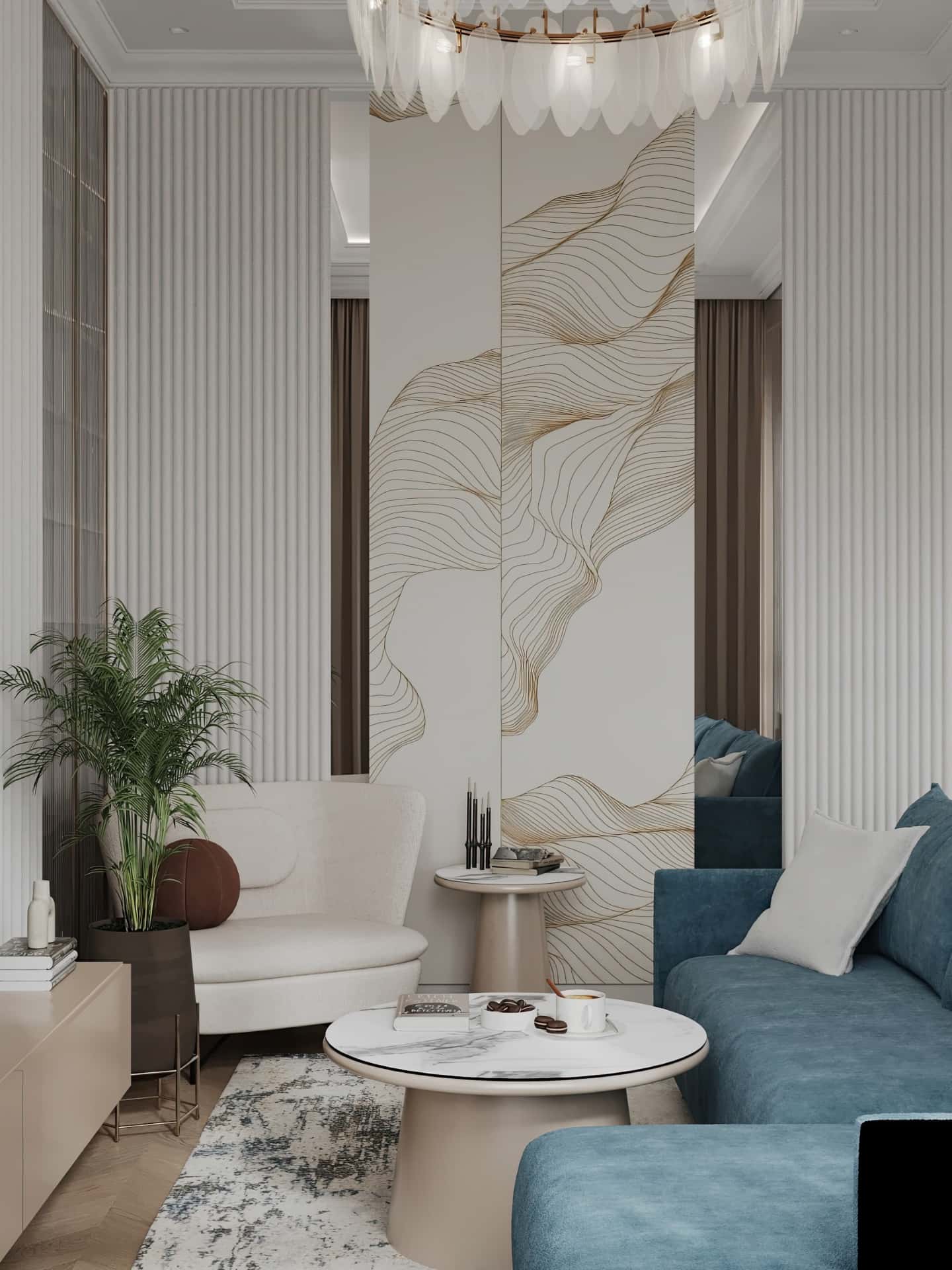 Дизайн и ремонт квартиры в ЖК Вереск — Удобство со вкусом, 88 м2. Кухня-гостиная, фото 6