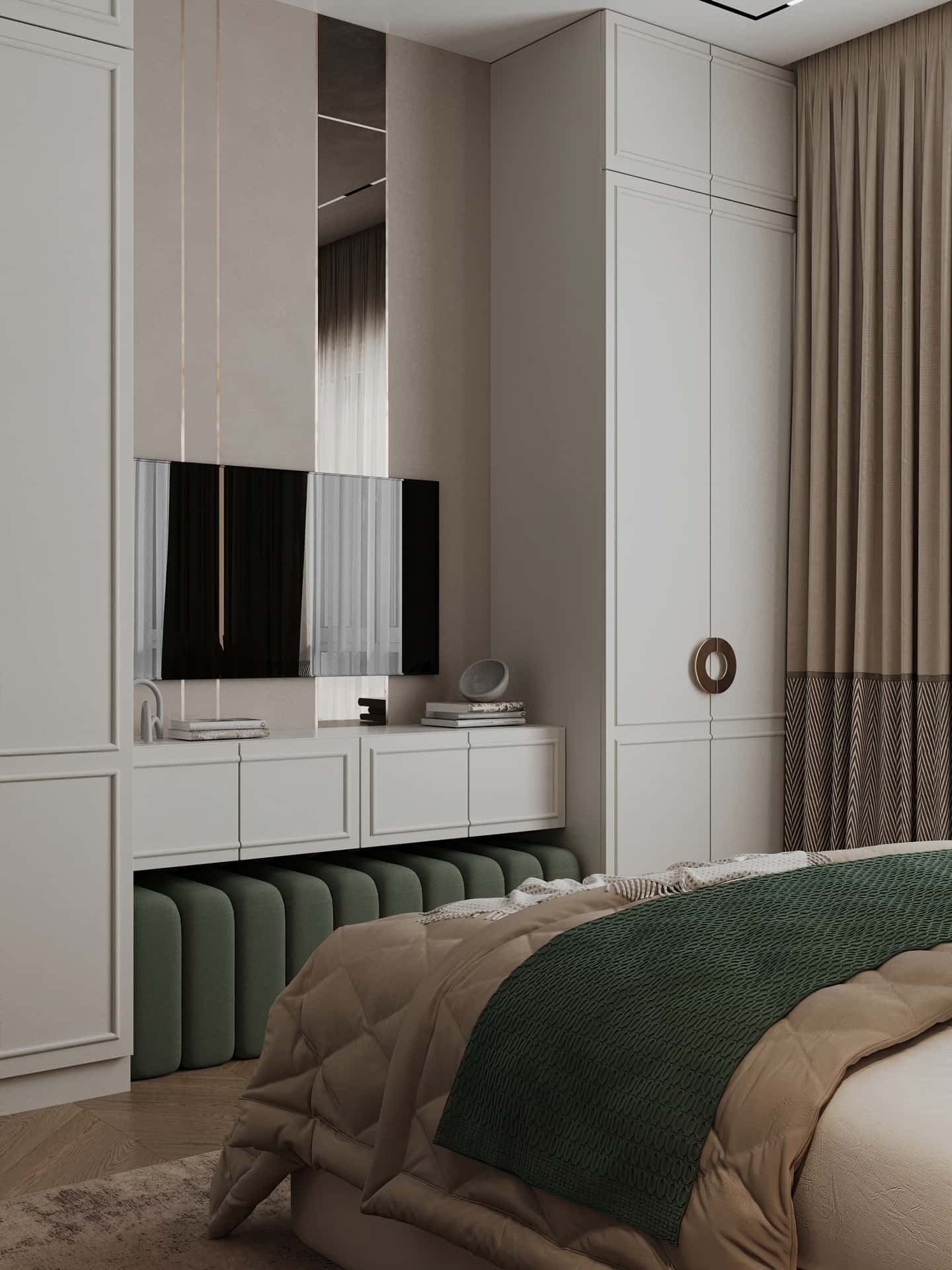 Дизайн и ремонт квартиры в ЖК Вереск — Удобство со вкусом, 88 м2. Мастер-спальня, фото 5