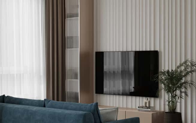 Дизайн и ремонт квартиры в ЖК Вереск в стиле современная классика. Кухня-гостиная, фото 5