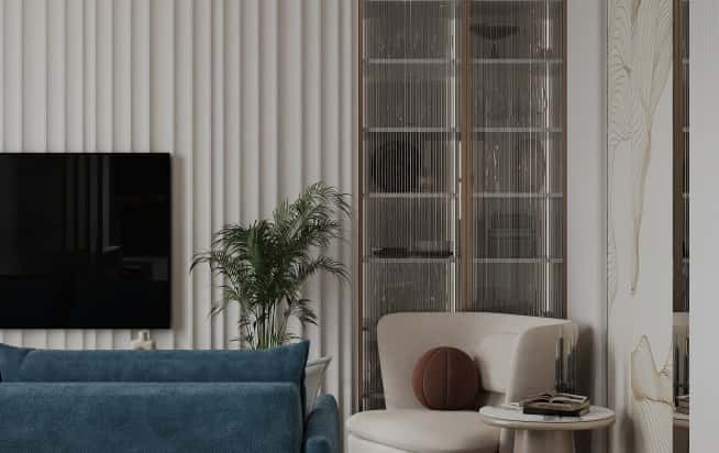 Дизайн и ремонт квартиры в ЖК Вереск в стиле современная классика. Кухня-гостиная, фото 7