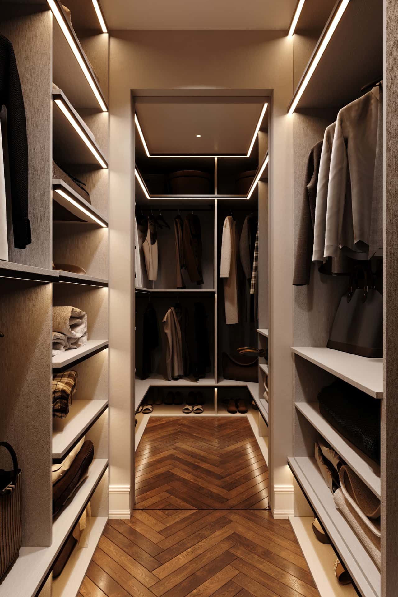 Дизайн и ремонт квартиры в ЖК Врубеля 4 — Дух Монмартра, 101 м2. Гардеробная, фото 1