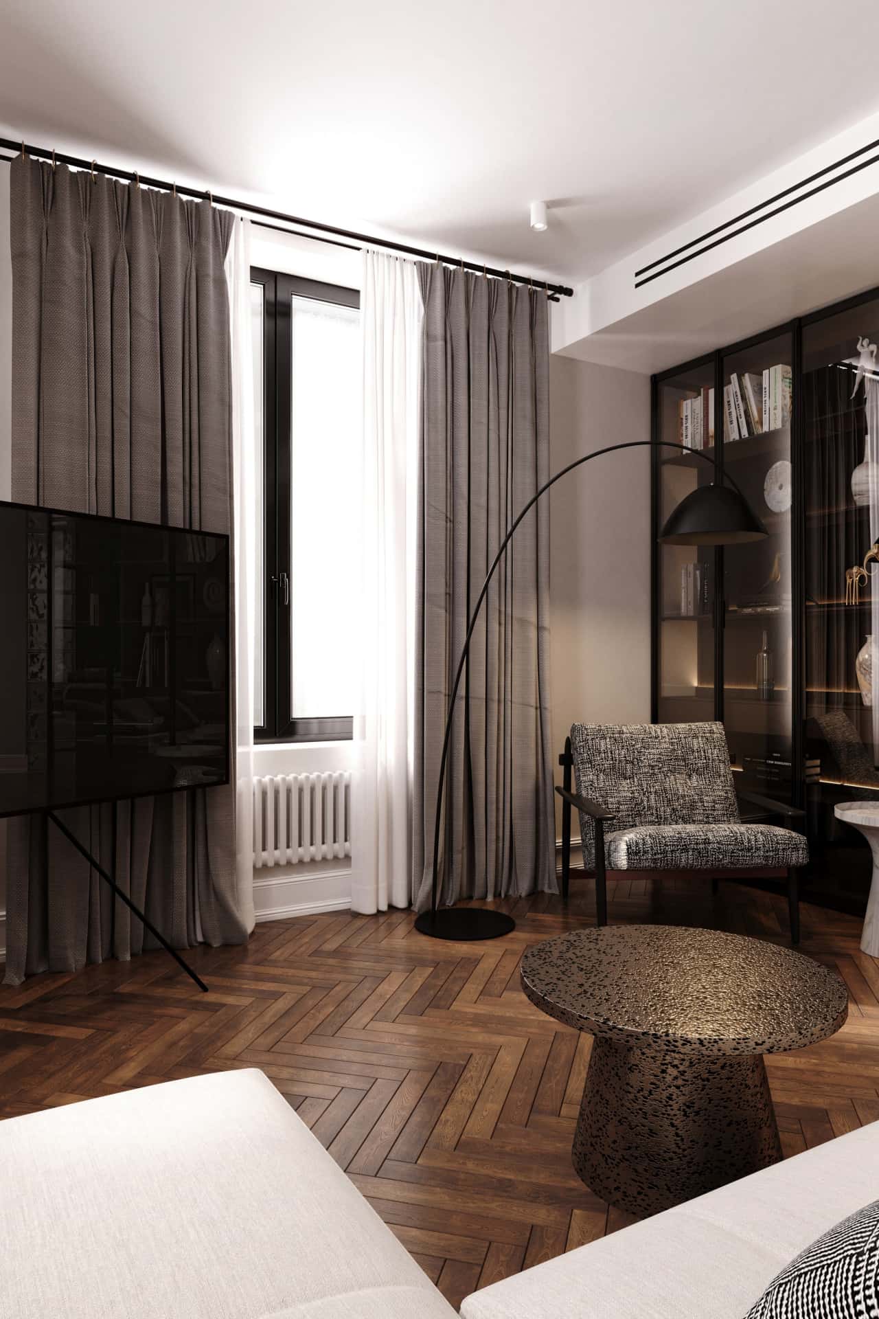 Дизайн и ремонт квартиры в ЖК Врубеля 4 — Дух Монмартра, 101 м2. Кухня-гостиная, фото 7