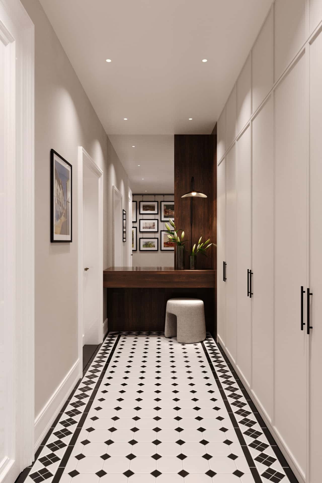 Дизайн и ремонт квартиры в ЖК Врубеля 4 — Дух Монмартра, 101 м2. Прихожая, фото 2