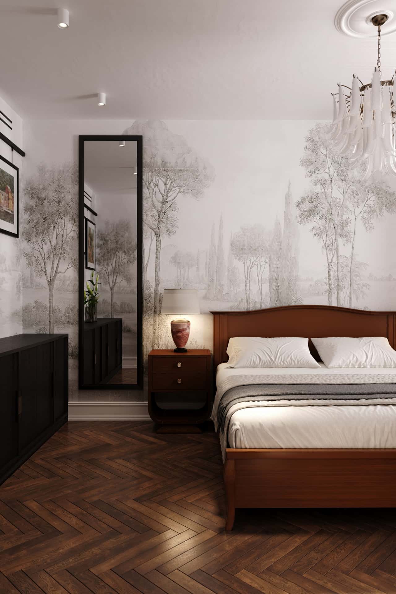 Дизайн и ремонт квартиры в ЖК Врубеля 4 — Дух Монмартра, 101 м2. Спальня, фото 3