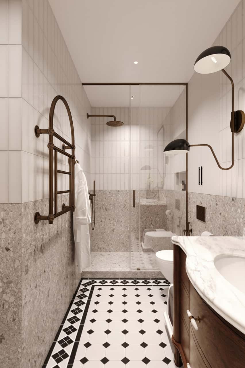 Плитка-кабанчик, керамогранит под гранит и геометричный пол