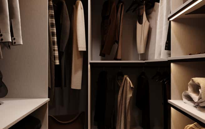 Дизайн и ремонт квартиры в ЖК Врубеля 4 в стиле французская классика. Гардеробная, фото 2